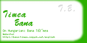 timea bana business card